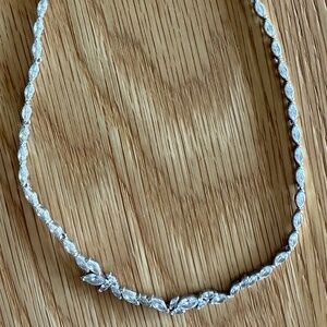 Swarovski Louison White Marquise Crystal Rhodium Plated Necklace